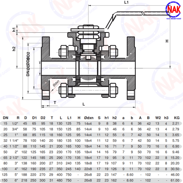 Van Bi 3PC Inox 304 Mặt Bích SOY Van Bi 3PC Inox 304 Mặt Bích SOY